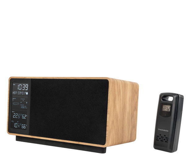 Thomson COSY Głośnik Bluetooth z radiem i stacją pogodową czarny - 1501903 - zdjęcie 3